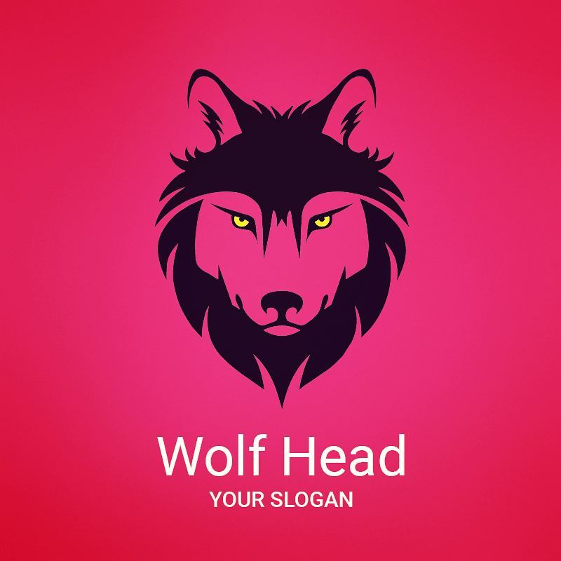 Red logo wolf head #logo #logotype #design